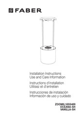 Faber VANILLA-SH Instrucciones De Instalación Información De Uso Y Cuidado