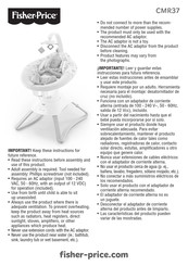 Fisher-Price CMR37 Manual Del Usuario