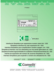 Comelit 1252 Hoja Técnica