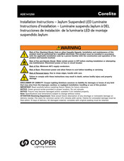 Cooper Lighting Corelite Jaylum Instrucciones De Instalación