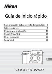 Nikon COOLPIX P7800 Guia De Inicio Rapido