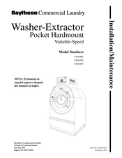 Raytheon Commercial Laundry UW85PV Instalación Y Mantenimiento