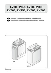 Harvia KV60 Instrucciones De Instalación Y Uso Del Calentador Eléctrico Para Sauna