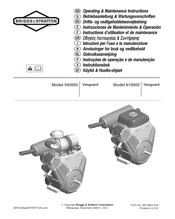 Briggs & Stratton Vanguard 540000 Instrucciones De Mantenimiento & Operación