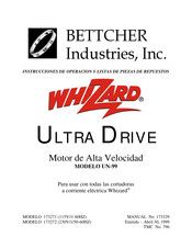 BETTCHER INDUSTRIES WHIZARD 173272 Instrucciones De Operación Y Listas De Piezas De Repuestos