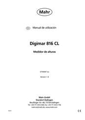 Mahr Digimar 816 CL Manual De Utilización