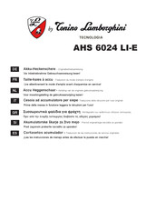 Tonino Lamborghini AHS 6024 LI-E Manual De Instrucciones