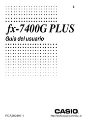 Casio fx-7400G PLUS Guia Del Usuario