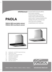 KRONAsteel PAOLA 600 inox/white sensor Guia Del Usuario