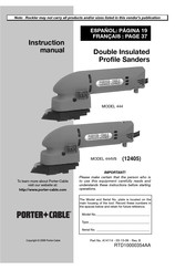 Porter Cable 444VS Manual De Instrucciones