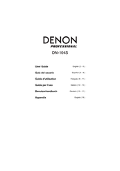 Denon Professional DN-104S Guia Del Usuario