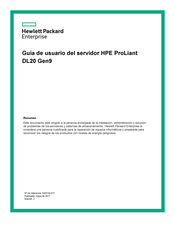 HP Enterprise ProLiant DL20 Gen9 Guía De Usuario