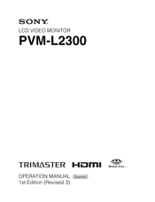 Sony PVM-L2300 Manual Del Usuario