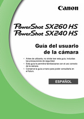 Canon PowerShot SX260 HS Guia Del Usuario