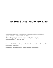 Epson Stylus Photo 890 Manual Del Usuario