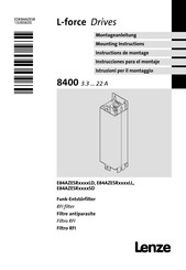 Lenze E84AZESRLD Serie Instrucciones Para El Montaje