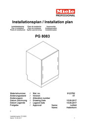 Miele professional PG 8083 Plano De Instalación