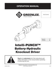 Textron Greenlee Intelli-PUNCH Manual De Operación