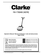 Clarke 01278A Libro De Instrucciones