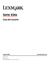 Lexmark X54x Serie Guia Del Usuario