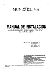 mundoclima MUPR 18 HL2 Manual De Instalación