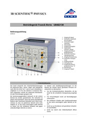 3B SCIENTIFIC PHYSICS U8482130 Manual De Operación