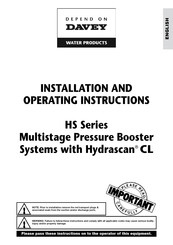 Davey Water Products HS Serie Instrucciones Para La Instalación Y Operación