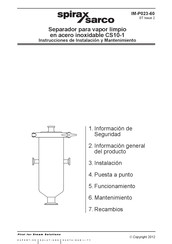 Spirax Sarco CS10-1 Instrucciones De Instalación Y Mantenimiento