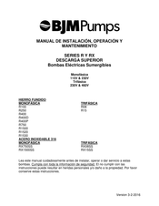 BJM Pumps RX Serie Manual De Instalación, Operación Y Mantenimiento