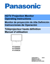 Panasonic PT-47WX34 Instrucciones De Operación