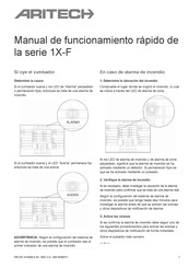Aritech 1X-F Serie Manual De Funcionamiento Rápido