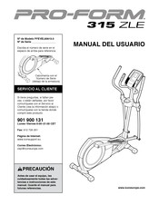 Pro-Form 315 ZLE Manual Del Usuario