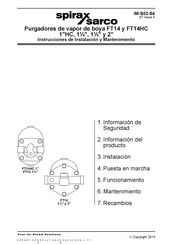 Spirax Sarco FT14 Instrucciones De Instalación Y Mantenimiento