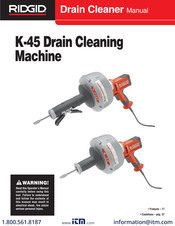 Ridgid K-45 Manual Del Usuario