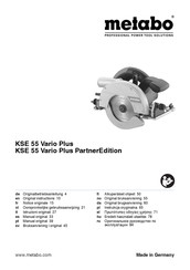 Metabo KSE 55 Vario Plus Manual Original