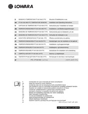 Lowara PT100 Instrucciones Para La Instalación Y El Uso