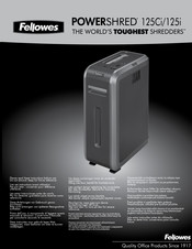 Fellowes PowerShred 125i Guia De Inicio Rapido
