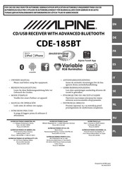 Alpine CDE-185BT Manual De Operación