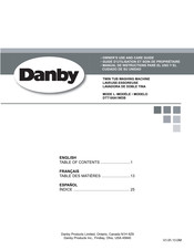 Danby DTT100A1WDB Manual De Instructions Pare El Uso Y El Cuidado De Su Unidad