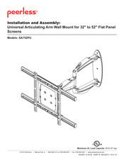 PEERLESS SA752PU Instalación Y Montaje