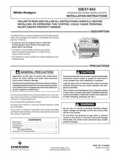 Emerson White-Rodgers 50E47-843 Instrucciones De Instalación