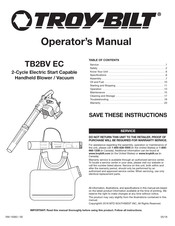 Troy-Bilt TB2BV EC Manual Del Operador