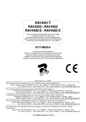 Ravaglioli RAV 4406 Traducción De Las Instrucciones Originales