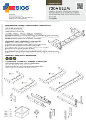 Sige Quadrifoglio 700A BLUM Manual Del Usuario