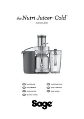 Sage Nutri Juicer Cold BJE430 Guía Rápida