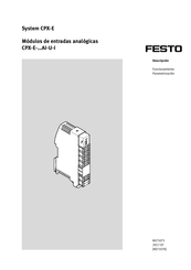 Festo CPX-E-AI-U-I Serie Manual De Instrucciones