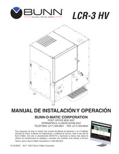 Bunn LCR-3 HV Manual De Instalación Y Operación