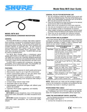 Shure Beta 98/S Manual De Instrucciones