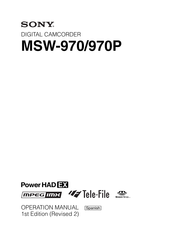 Sony MSW-970P Operación Manual