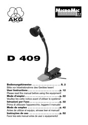 AKG D 409L Modo De Empleo